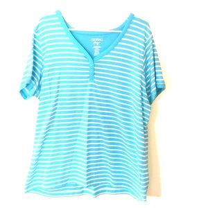 Light Blue Striped Tee